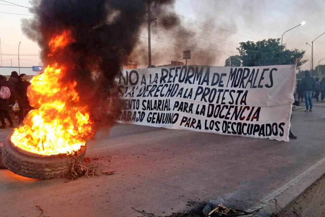 Incidentes en Jujuy en las marchas contra la reforma constitucional - Foto: NA