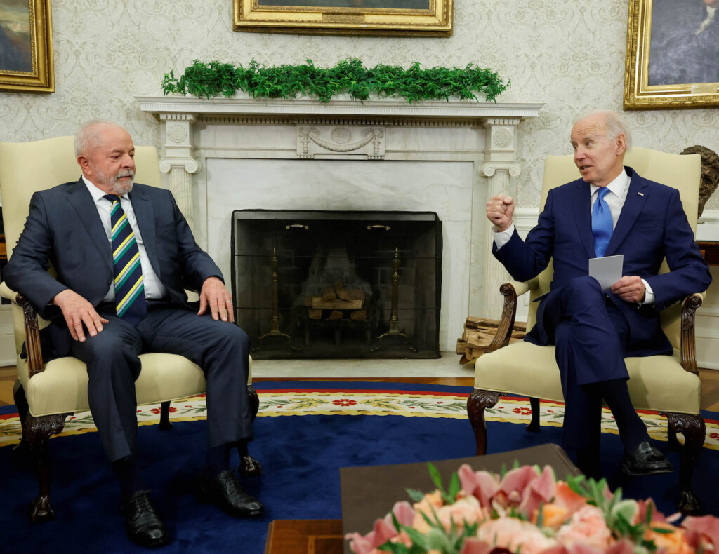 El presidente de los Estados Unidos Joe Biden junto a Lula da Silva en la Casa Blanca - Foto: NA