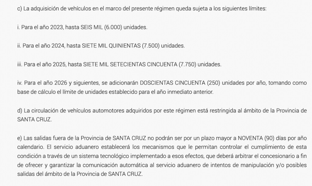 Economía habilitó a Zona Franca de Río Gallegos, la venta de autos importados, el problema ahora es que debe haber inversores en un contexto complejo de la economía