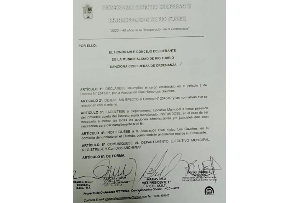 El Concejo Deliberante de Río Turbio expropió tierras del Club Hípico local y se avecina un juicio multimillonario, que deberán pagar los vecinos