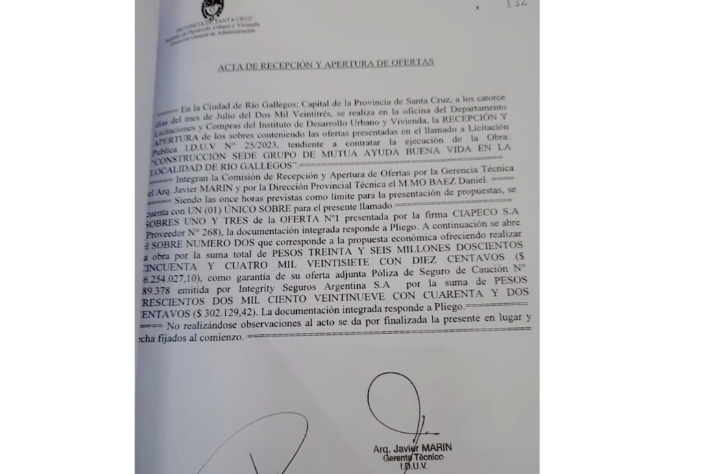 Otra denuncia acusa al intendente de Río Gallegos, Pablo Grasso de seguir direccionando la obra pública a través del IDUV