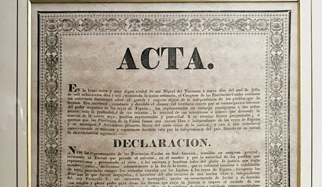 Recuperan documento original de la Declaración de Independencia en aniversario del 9 de julio - Foto: NA