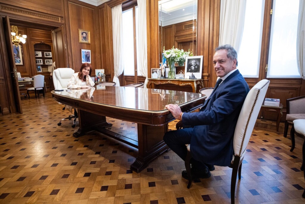 Cristina Kirchner recibió a Daniel Scioli en su despacho del Senado de la Nación - Foto: NA