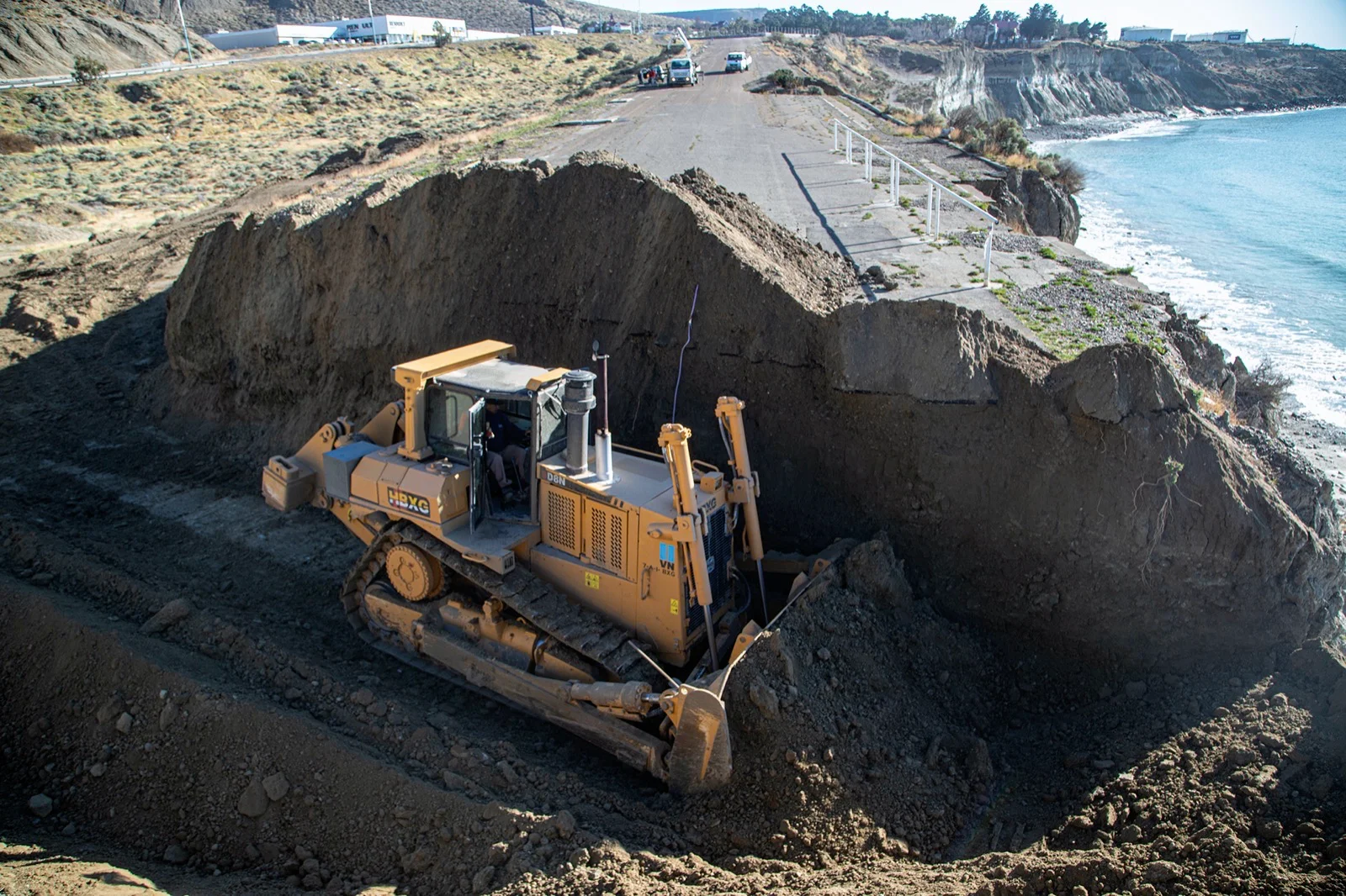 Avanza trabajos sobre la ruta nacional 3 en Comodoro Rivadavia - Foto: Prensa Municipalidad de Comodoro Rivadavia Avanza trabajos sobre la ruta nacional 3 en Comodoro Rivadavia - Foto: Prensa Municipalidad de Comodoro Rivadavia