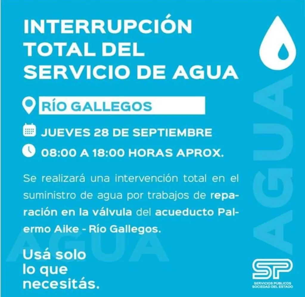 Río Gallegos, sin agua y sin clases