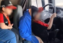 Hizo conducir un camión a un nene en Caleta Olivia y le suspendieron la licencia Hizo conducir un camión a un nene en Caleta Olivia y le suspendieron la licencia