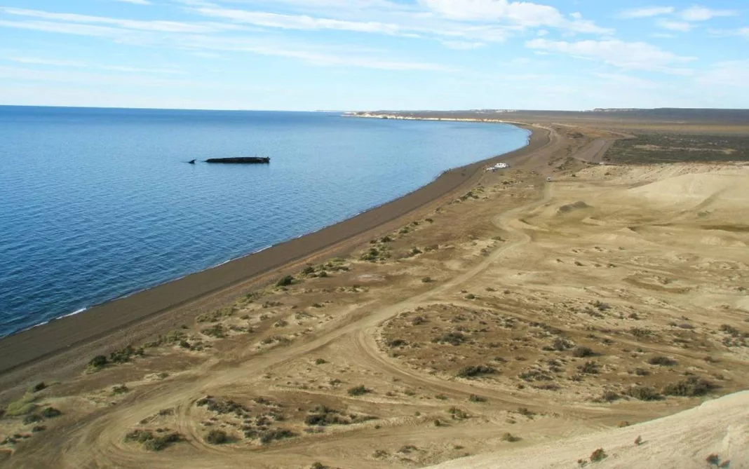 Playa Paraná, en cercanías de Puerto Madryn