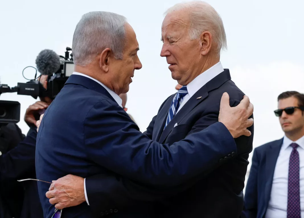 Joe Biden llegó a Israel fue recibido por Benjamín Netanyahu - Foto: NA