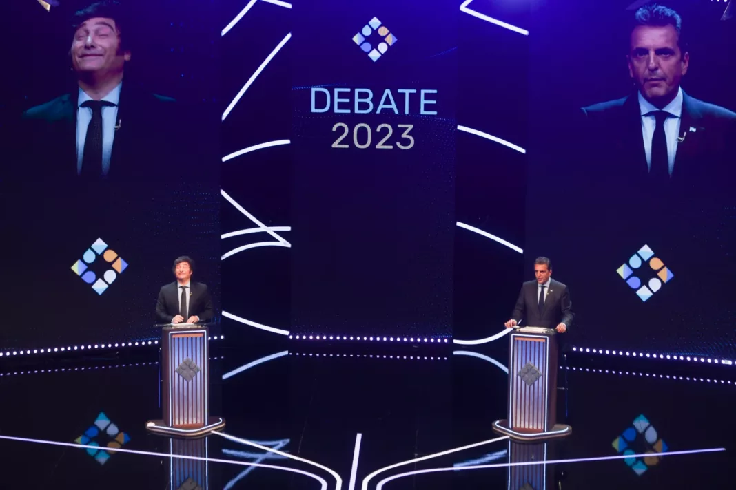 Intensos cruces entre Sergio Massa y Javier Milei en el Debate Presidencial - Foto: NA
