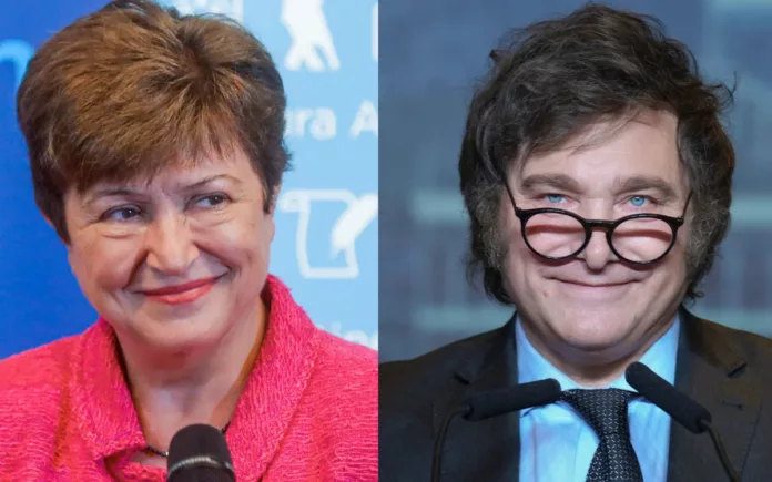 Javier Milei dialogó con la titular del FMI, Kristalina Georgieva