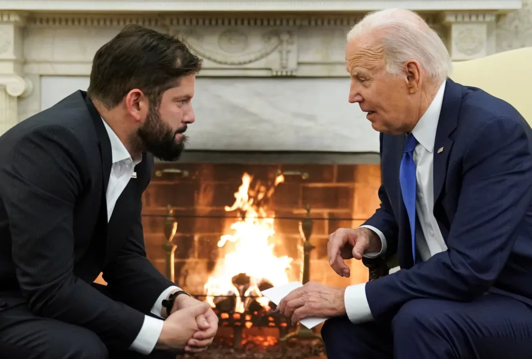 Gabriel Boric expresó su preocupación a por Gaza a Joe Biden en la Casa Blanca - Foto: NA