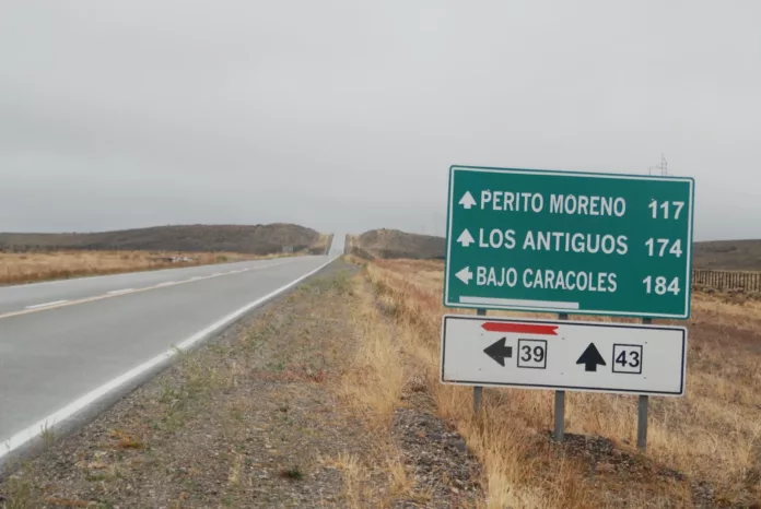 Ruta provincial Nº43 en Santa Cruz - Foto: OPI Santa Cruz/Francisco Muñoz