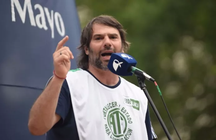 El secretario general del gremio de estatales ATE-Capital, Daniel Catalano