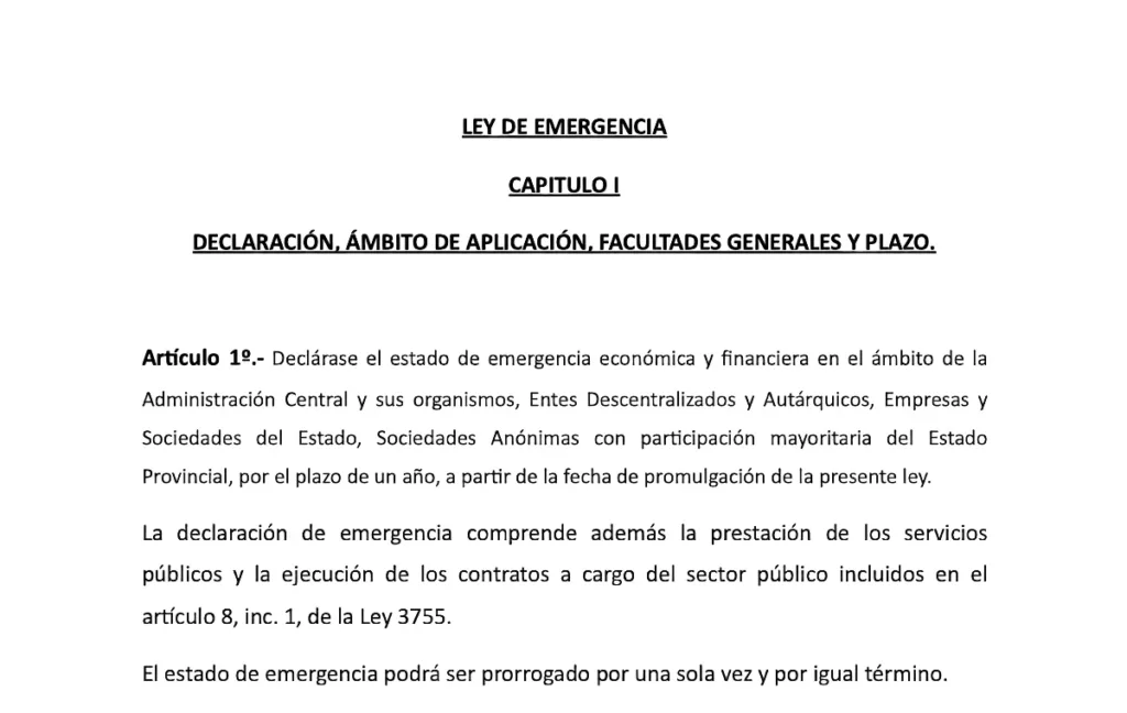 La Ley de Emergencia que prepara el gobernador Vidal tiene buenas intenciones pero algunas “excepciones” que dejan muchos lugar para la duda