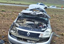 Tres personas heridas en un vuelco en Ruta Nacional 40 Tres personas heridas en un vuelco en Ruta Nacional 40