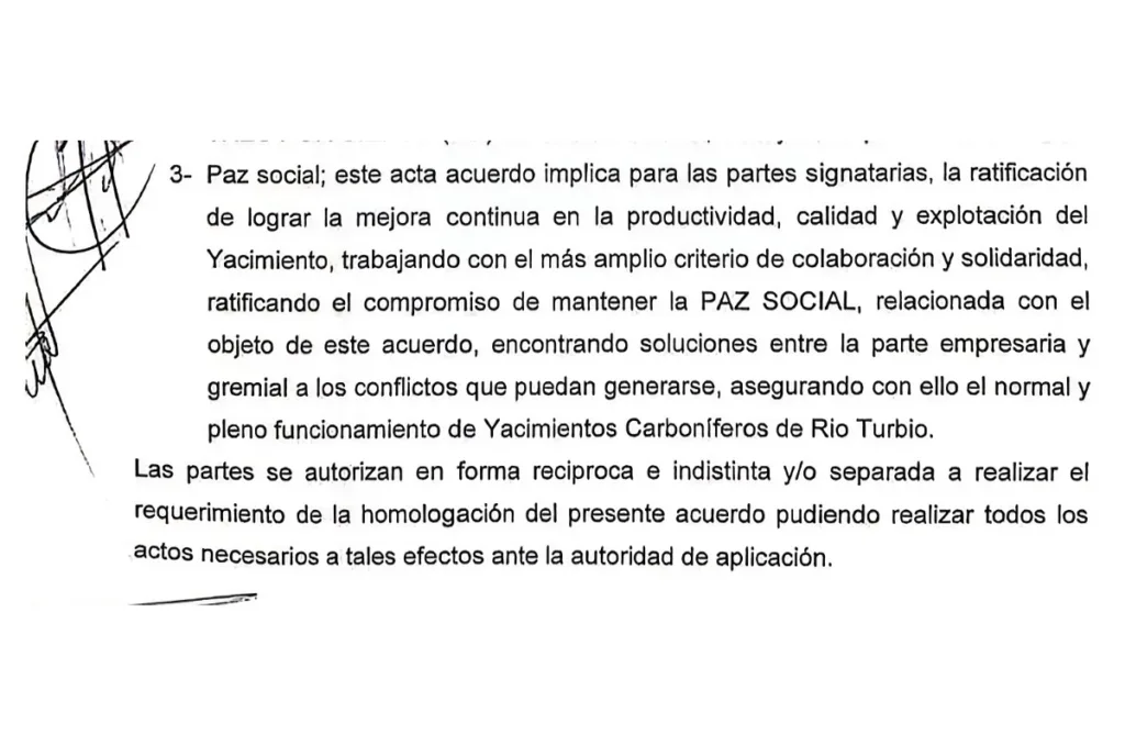 Gremios de YCRT negociaron la paz social con YCRT y accedieron a dar de baja Actas de beneficios que les firmó Daniel Peralta y asegurar la productividad