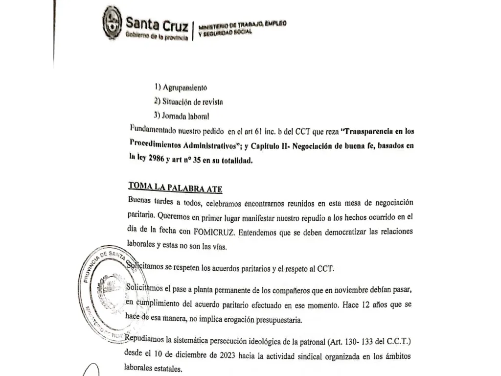 O el gobierno no incluyó en el ACTA todo lo que se dijo en la Paritaria Central o mintió a la opinión pública; cualquiera de los dos casos es muy grave