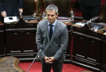 Subastan 46 vehículos oficiales de la Cámara de Diputados El titular de la Cámara de Diputados, Martín Menem - Foto: NA