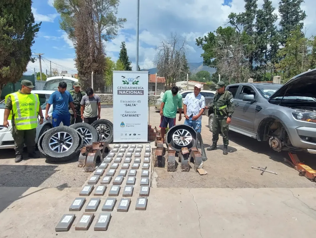 Operativos en Salta y Jujuy: seis detenidos y 70 kilos de cocaína incautados