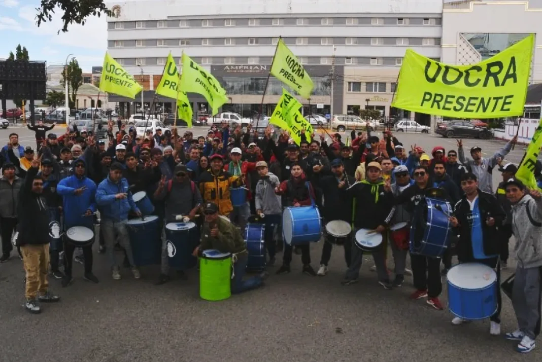Movilización de la UOCRA en Río Gallegos - Foto: facebook