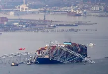 El Gobierno de Estados Unidos libera 60 millones de dólares para reconstruir el puente Francis Scott Key de Baltimore tras el desastre El puente Francis Scott Key de Baltimore tras el desastre - Foto: NA