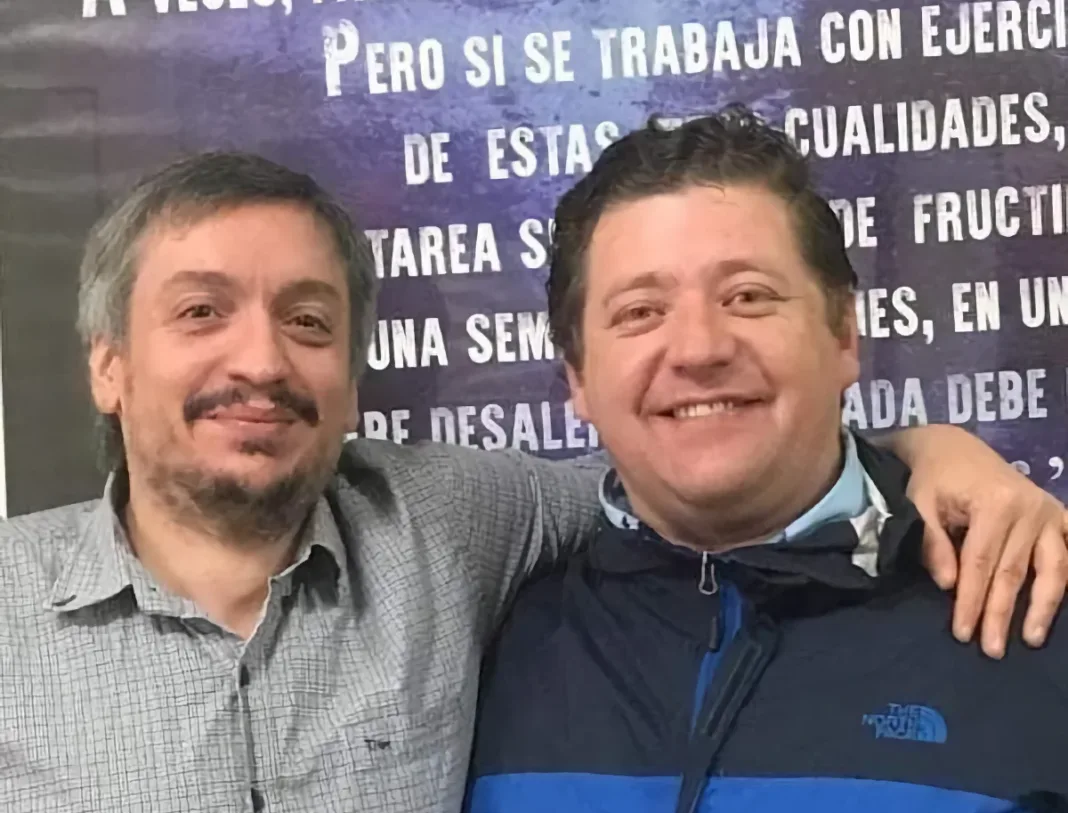 El Ministro de Gobierno de Santa Cruz Pedro Luxen junto a Máximo Kirchner -