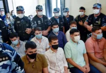Confirmadas las condenas por el asesinato de Fernando Báez Sosa en Villa Gesell Los ocho rugbiers acusados de asesinar a Fernando Báez Sosa - Foto: NA