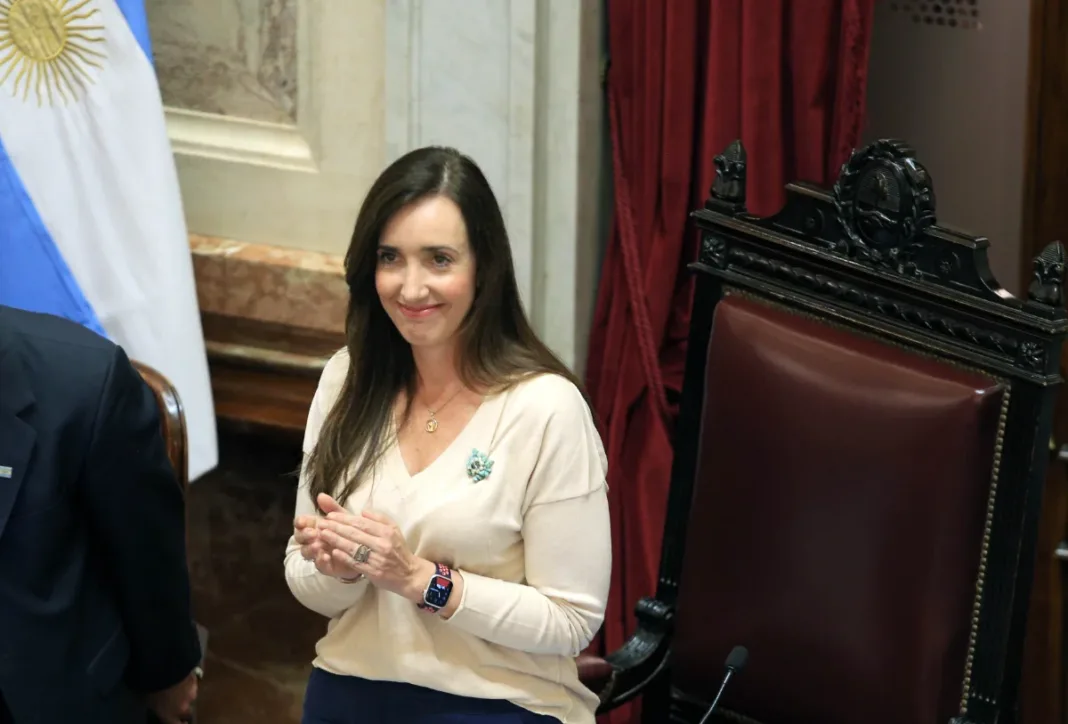 La vicepresidenta y titular de la Cámara alta, Victoria Villarruel - Foto: NA