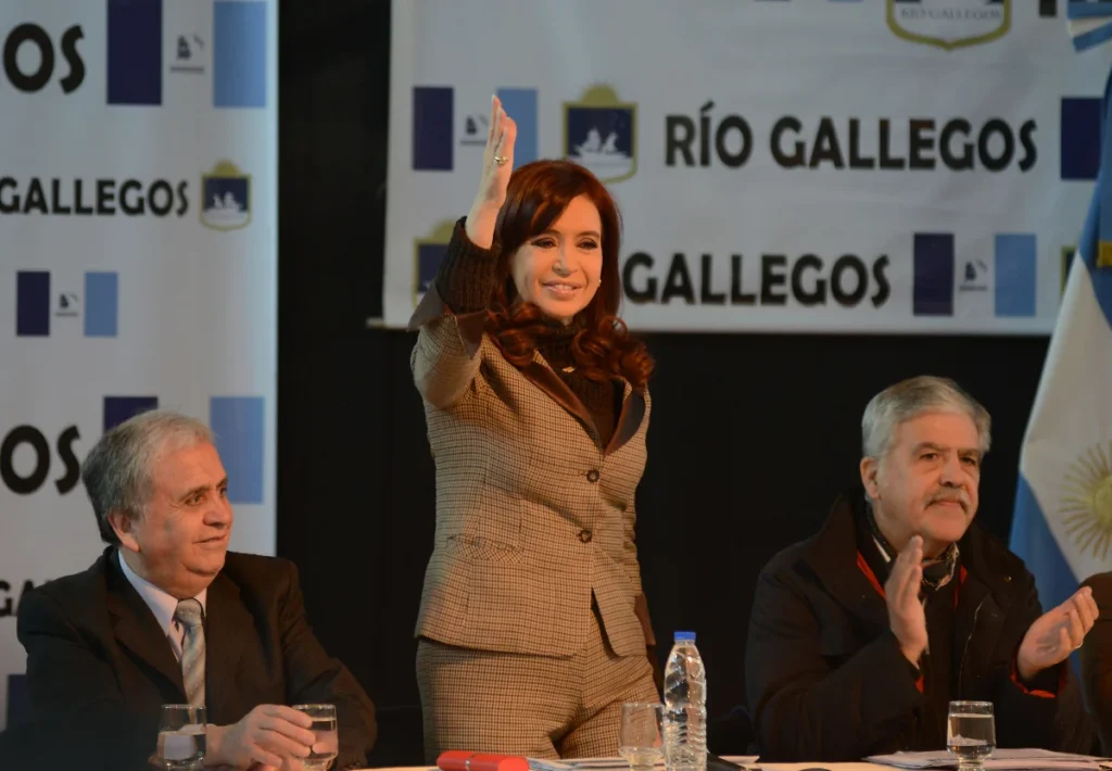 Cristina Fernández el 31 de Mayo del 2014 anuncia la obra de la ruta complementaria - Foto: OPI Santa Cruz/Francisco Muñoz