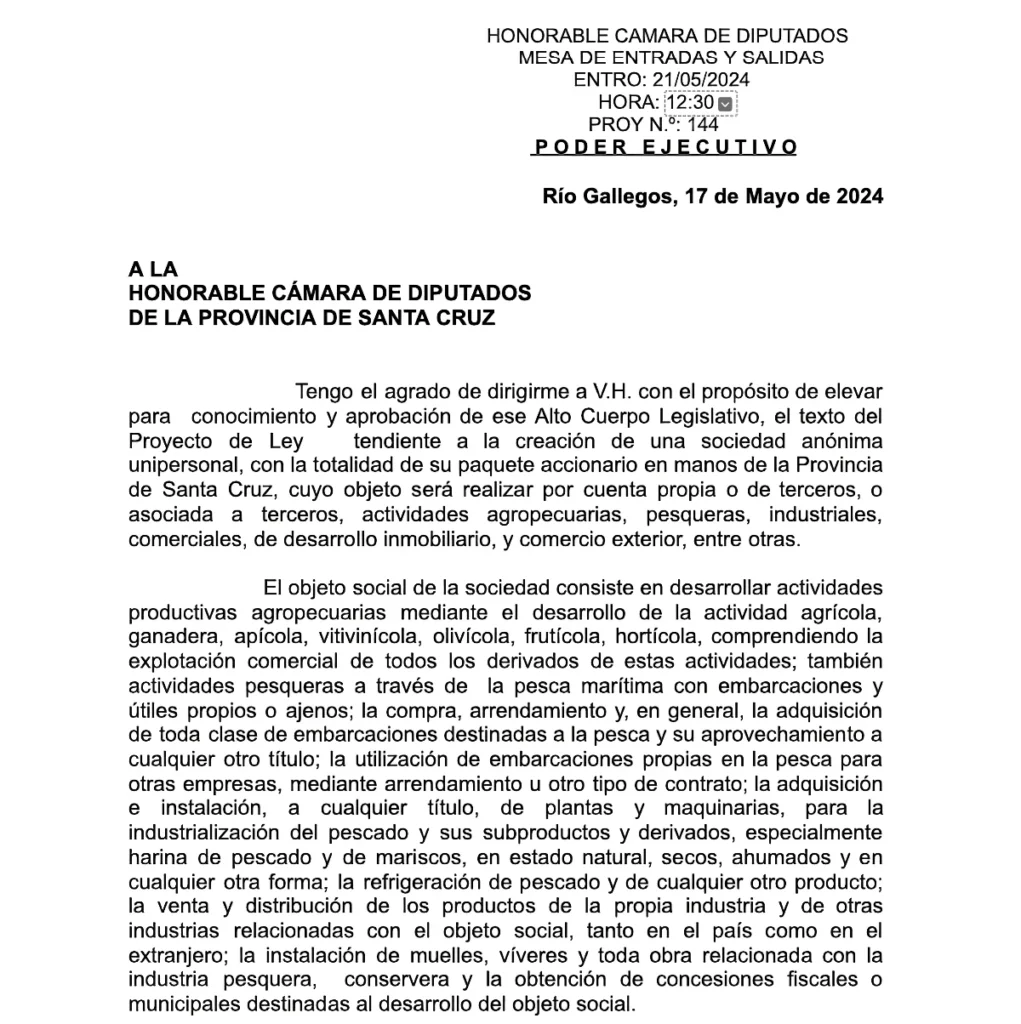El gobierno pide manos libres a Diputados para transformar la provincia en una gran empresa y hacer negocios de todo tipo agrandando el Estado con cargo a los santacruceños