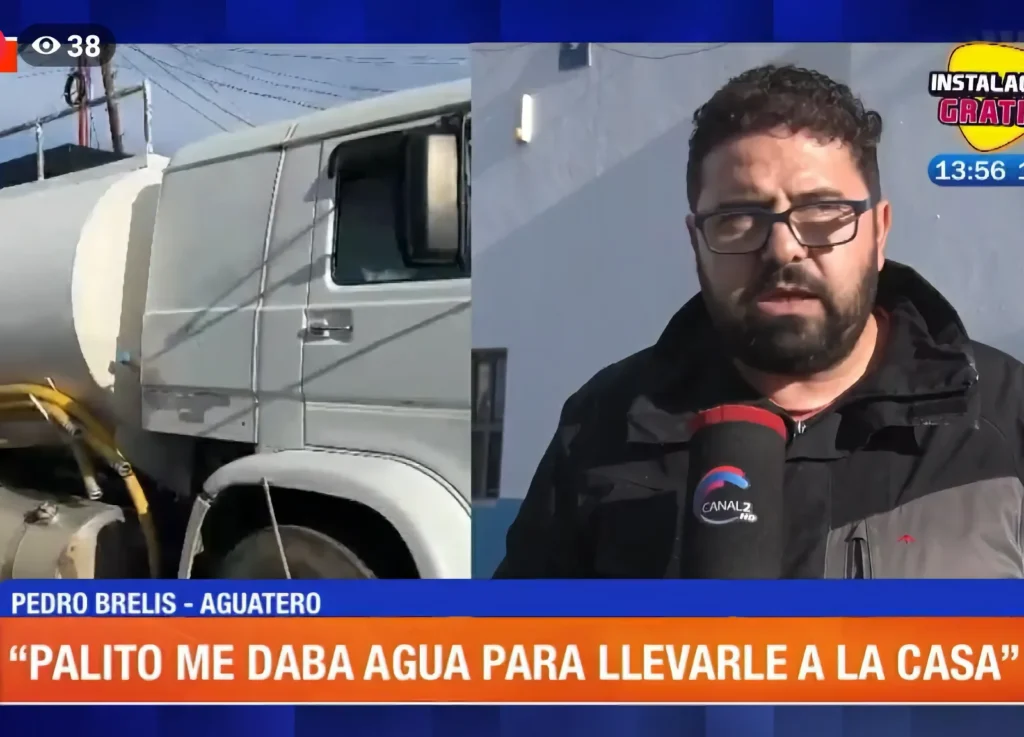 El propietario de camión aguatero de Caleta Olivia de nombre Pedro Belis