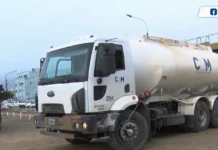 En medio de la emergencia hídrica, municipio de Caleta Olivia distribuye agua en camiones En medio de la emergencia hídrica, municipio de Caleta Olivia distribuye agua en camiones