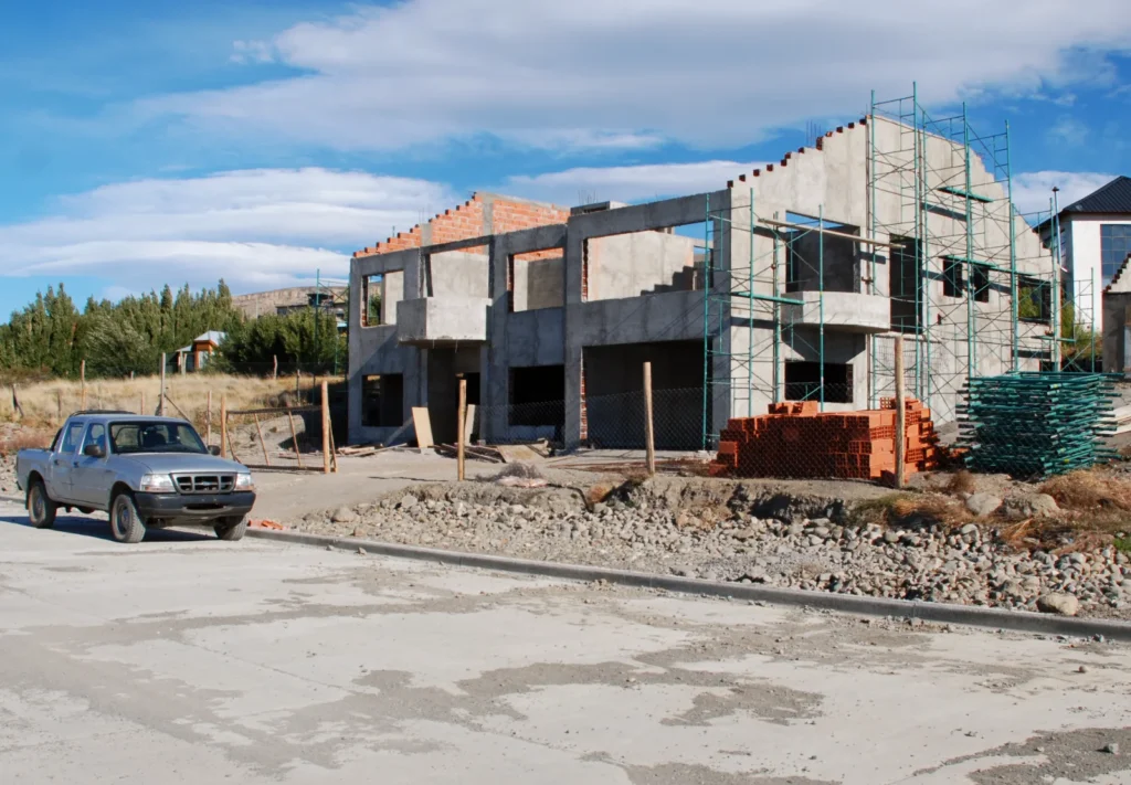 La casa de Lázaro Báez en El Calafate en la Av Néstor Kirchner 2871 en plena construcción en el año 2009 - Foto: OPI Santa Cruz/Francisco Muñoz