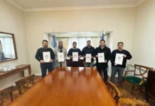 Acuerdan convenio de obras para Caleta Olivia, Las Heras y Cañadón Seco