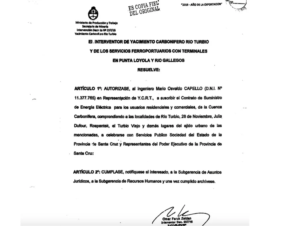 La mentira del gobierno sobre el abastecimiento eléctrico de la Usina de 21 Mw de Río Turbio a la provincia. Una comunicación falaz sobre un hecho inviable