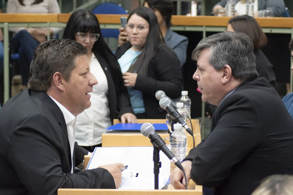El vicegobernador de Santa Cruz Fabián Leguizamón y el Diputado del SER Pedro Luxen -