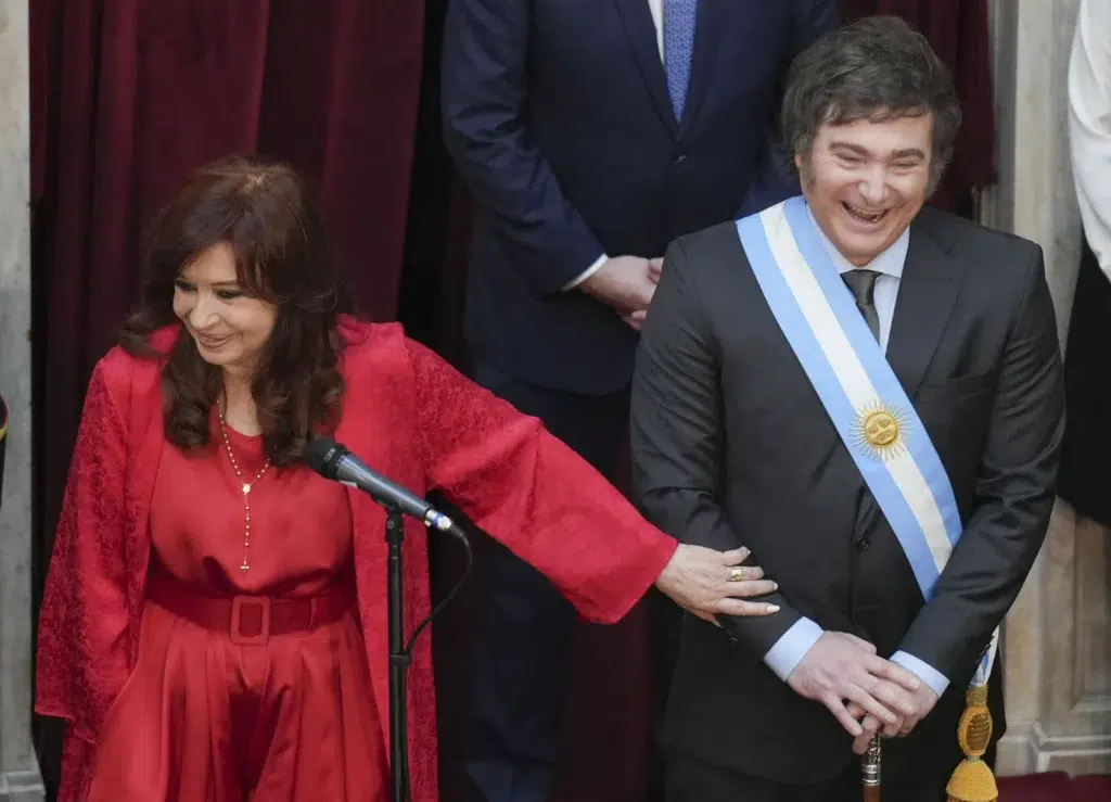 Cristina Kirchner junto a Javier Milei - Foto: Na