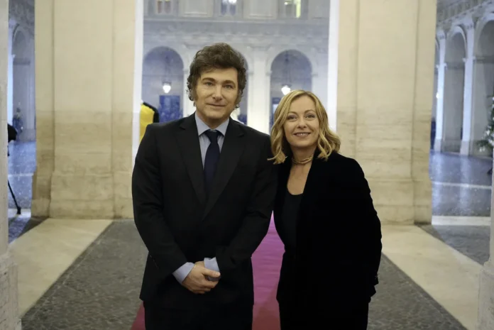 Javier Milei se reunió con Giorgia Meloni en Italia y destacó la alianza de las 