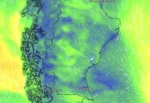 Prevén la llegada de un “río atmosférico” con alerta por fuertes vientos en Santa Cruz