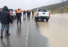Tras el diluvio que afectó la zona centro se habilitó el tránsito en la Ruta 40