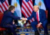 Trump elogió a Milei durante la CPAC y ambos mantuvieron una reunión en Washington - Foto: NA