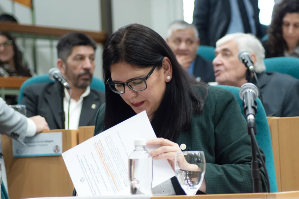 La diputada por el pueblo de 28 de Noviembre Lorena Ponce