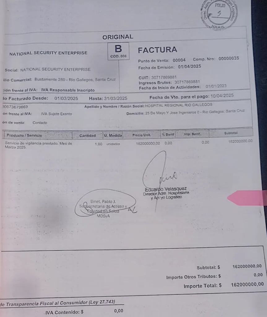 National Security Enterprise SRL cobra casi 180 millones de pesos de manos del Estado provincial ¿Dónde está el ahorro en relación con el servicio anterior?
