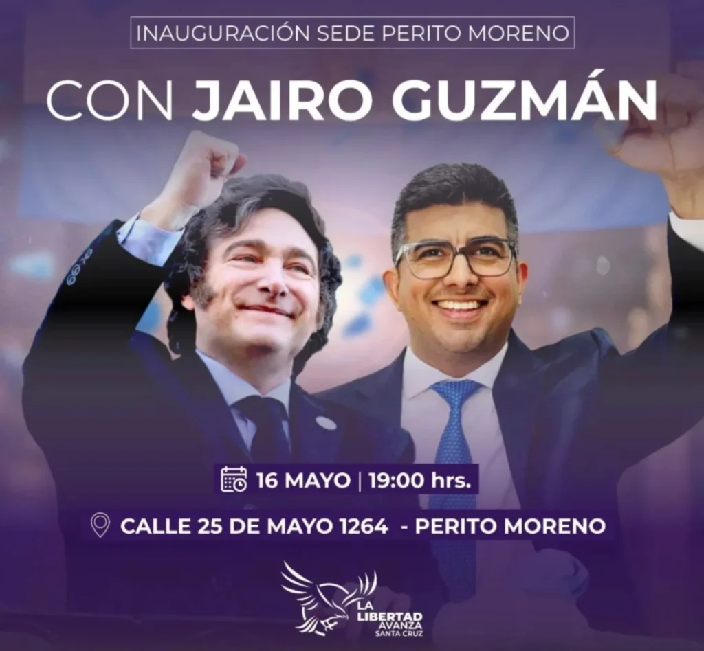 Jairo Guzmán junto a Javier Milei -