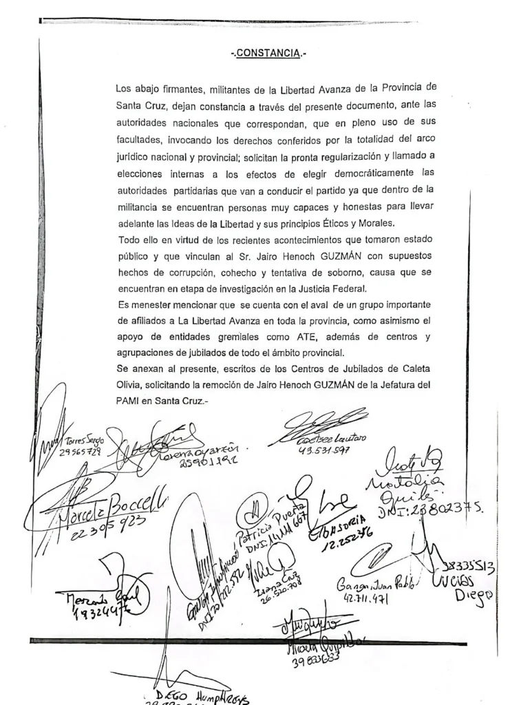 Jairo Guzmán exige el 10% del salario a empleados y profesionales. Sergio Torres debía enviar fondos a cuentas personales