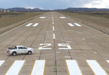 La pista del aeropuerto de Puerto San Julián