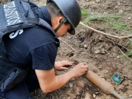 Encontró una granada de mortero en cercanías de Esquel