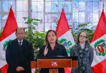 Denuncian que la policía de Perú agredió a periodistas en una protesta La presidenta peruana, Dina Boluarte - Foto: NA