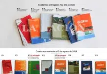 Para la Justicia, hay un alto grado de certeza de que los cuadernos son los originales