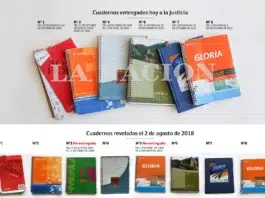Para la Justicia, hay un alto grado de certeza de que los cuadernos son los originales